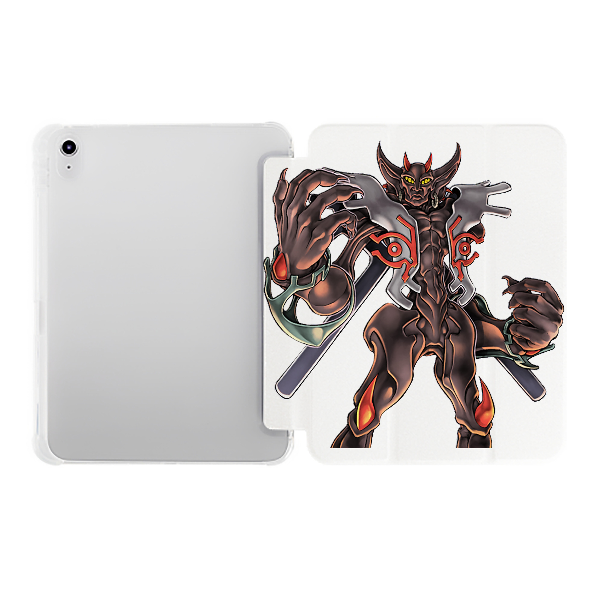 （画像用） 遊☆戯☆王 Yu-Gi-Oh! IPad ケース ペン収納付き 三つ折りスタンド PUレザー×シリコン 対応機種9.5/10.5/10.9インチ